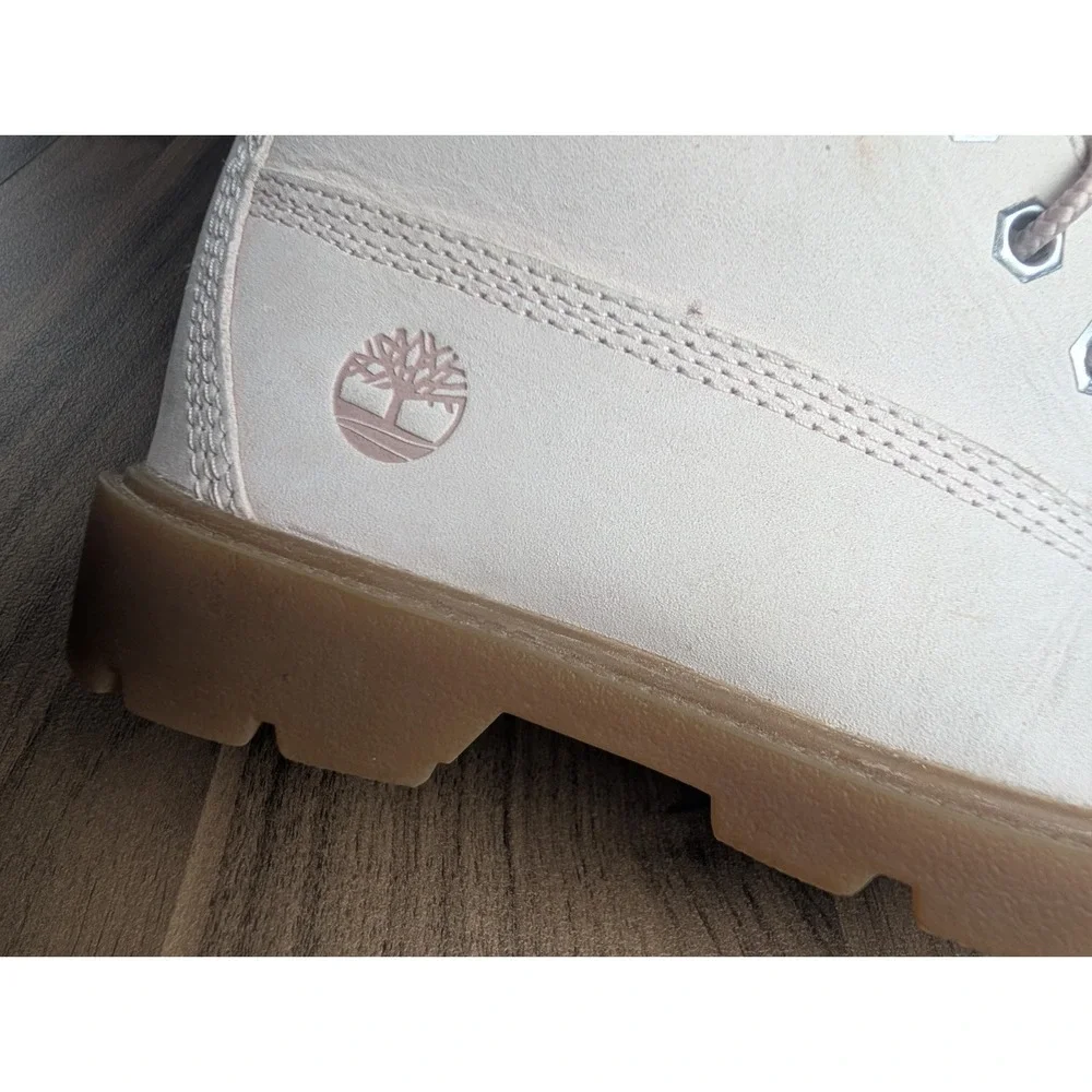 Timberland Premium 6 Inch Waterproof Boots Pink Nubuck Toddler Size 13.5 US Kids